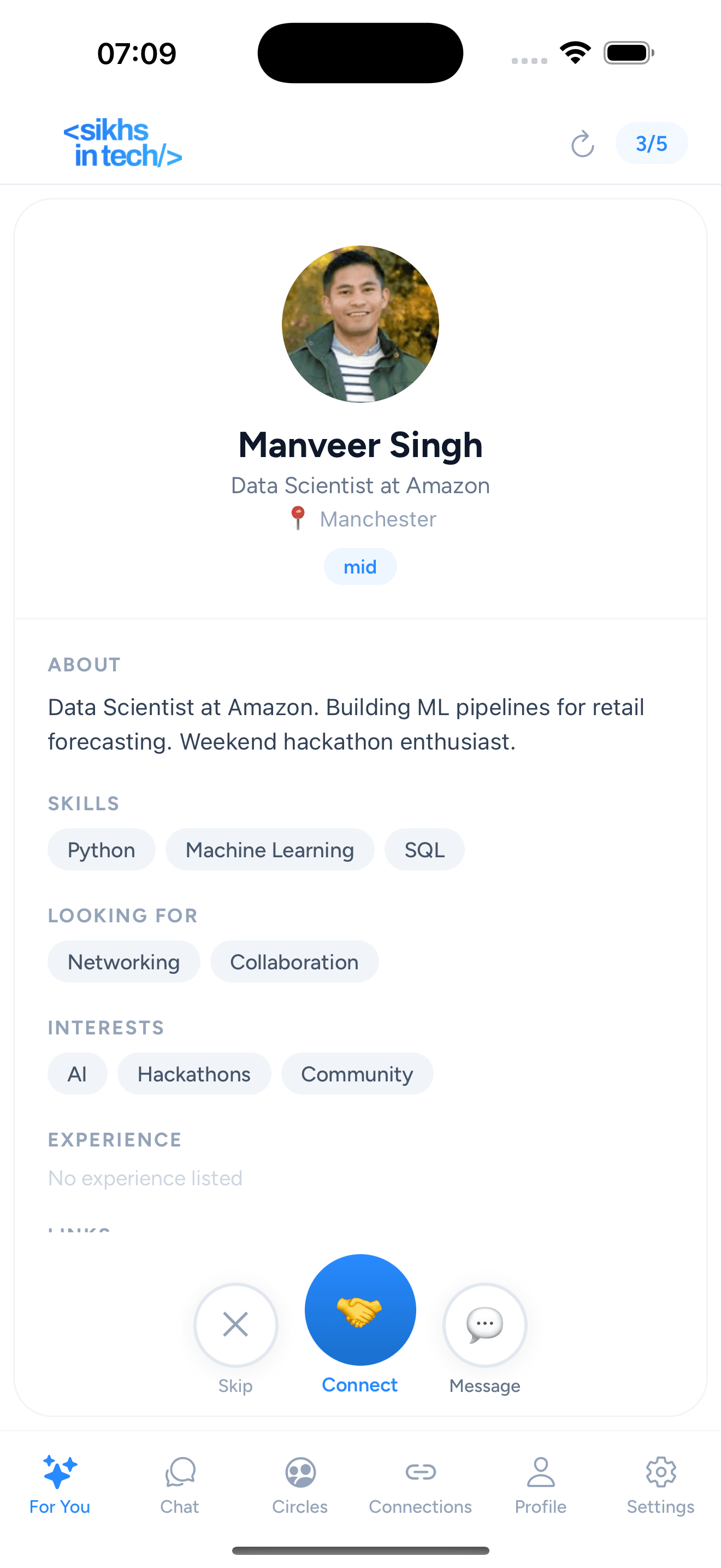 Discover Sikh professionals in the app